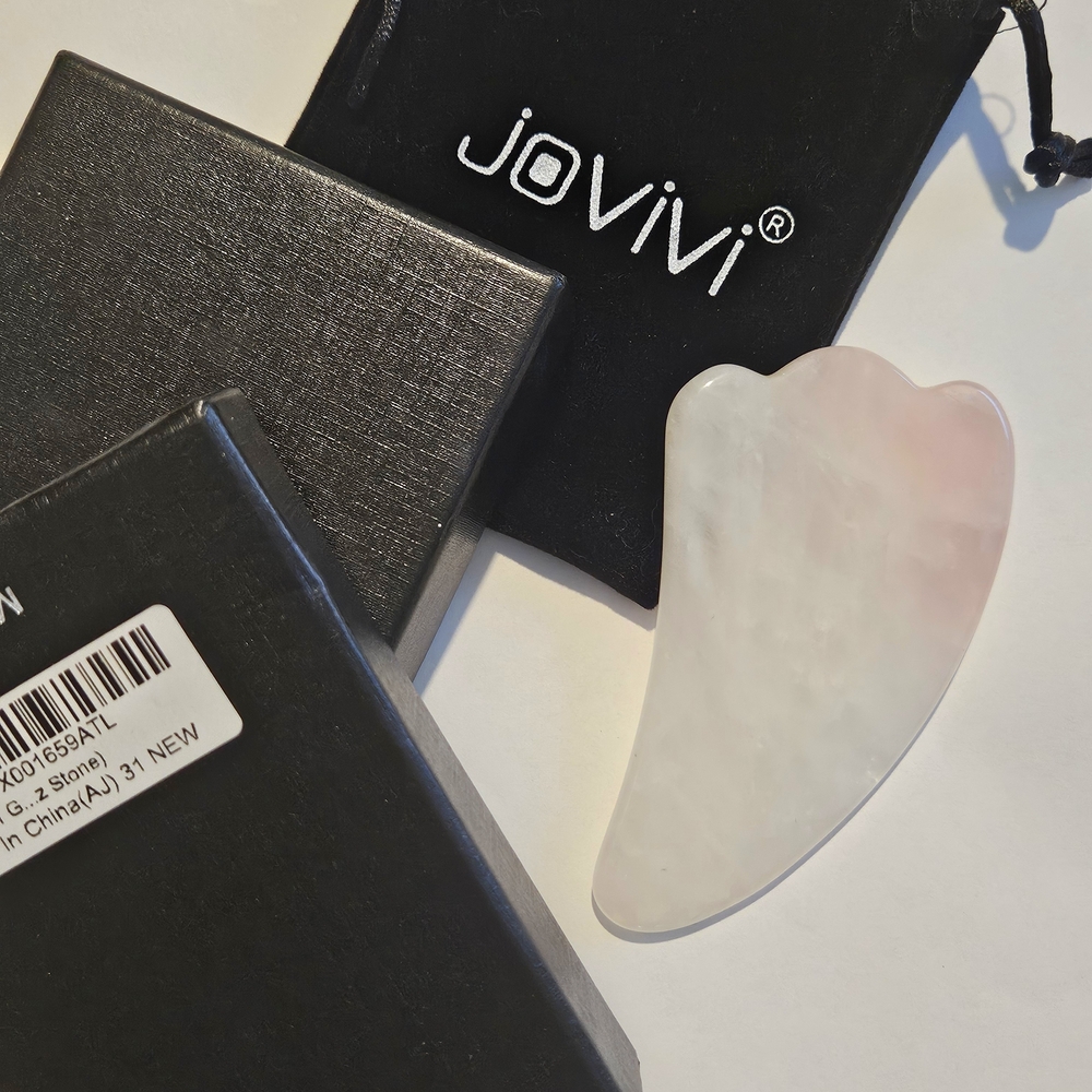 NWT Gua Sha Pink Quartz Facial Tool Massage - Picture 7 of 11